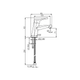 Смеситель для раковины PAINI Bios 05CR205LMKM фото 8