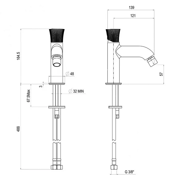 Смеситель для биде PAINI Domus 18CR304PZ фото 4