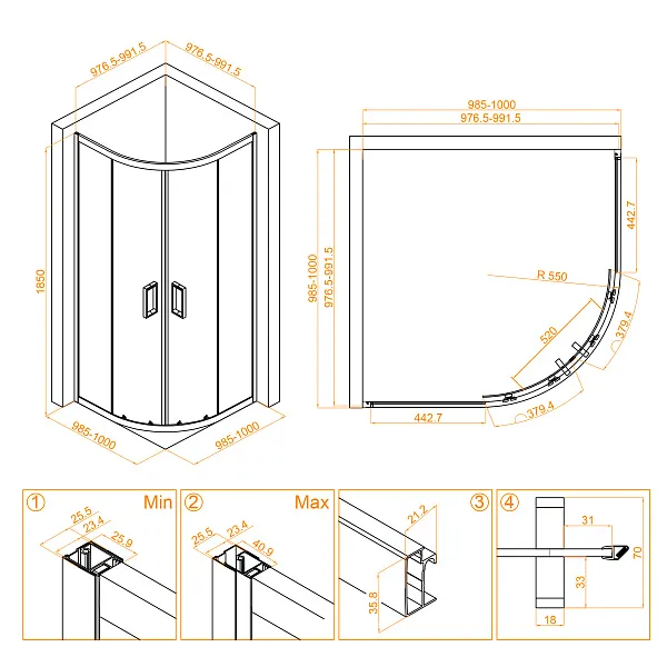 Душевой уголок RGW Classic 32095400-14 фото 2