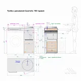Тумба с раковиной Alavann Cosmetic 100 см напольная белая фото 4