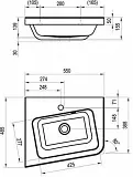 Раковина Ravak 10° 55 см XJIL1155000 фото 4