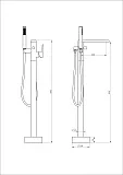 Смеситель для ванны с душем Wonzon & Woghand STICK WW-88649901-MB фото 1