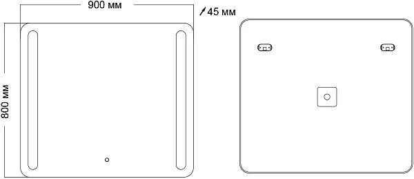 Зеркало Grossman Lara 90x80 139080 с подсветкой фото 3