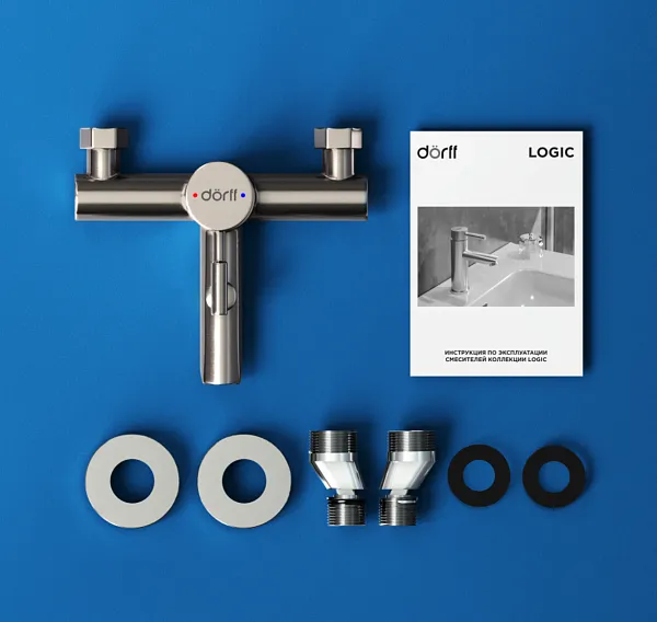 Смеситель Dorff Logic D3010000SS для ванны с душем фото 3