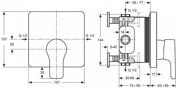 Смеситель Ideal Standard Attitude A4757AA для ванны с душем фото 2