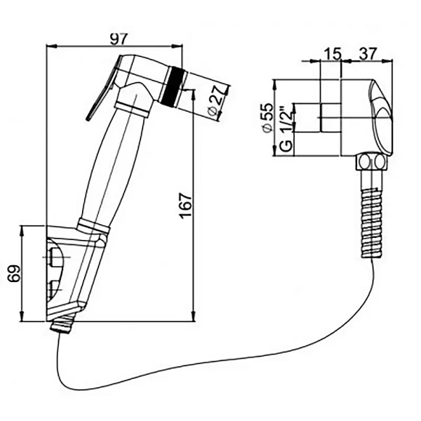 Гигиенический душ PAINI Arona ARCR690/574 фото 12