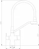 Смеситель Steel Hammer SH 903-6 BLACK BR для кухонной мойки фото 2
