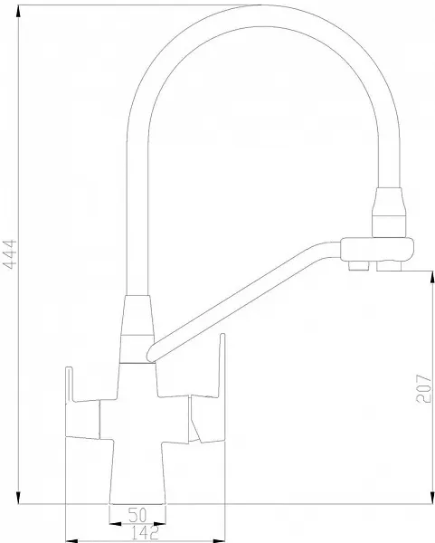 Смеситель Steel Hammer SH 903-6 BLACK BR для кухонной мойки фото 2
