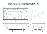 Ванна из искусственного камня Delice Dolce DLR330059R-G фото 1