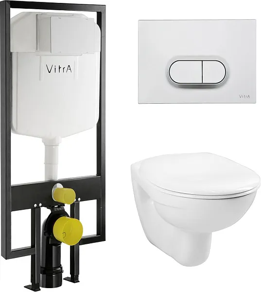 Унитаз с инсталляцией и кнопкой смыва VitrA Normus 9773B003-7203 фото 1