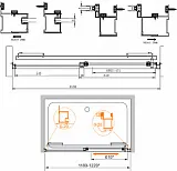 Душевая дверь в нишу Cezares Lux soft W BF1 120 C Cr IV фото 6