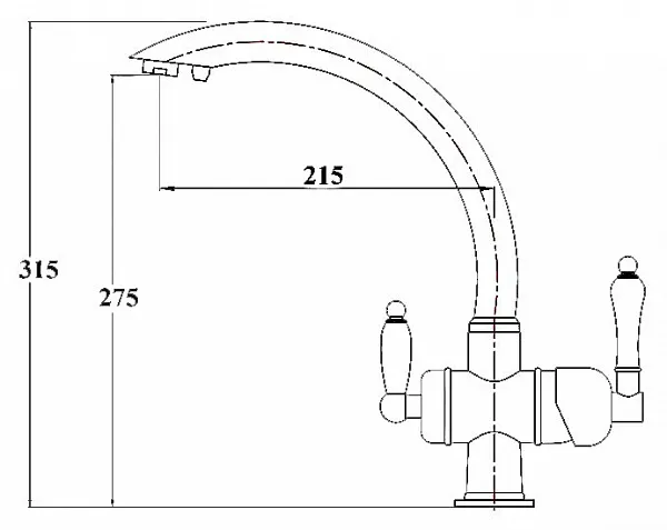 Смеситель ZorG Sanitary ZR 327 YF BR для кухонной мойки фото 2