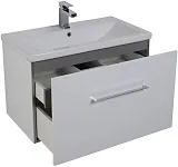 Тумба с раковиной Aquanet Порто 80 белая фото 3