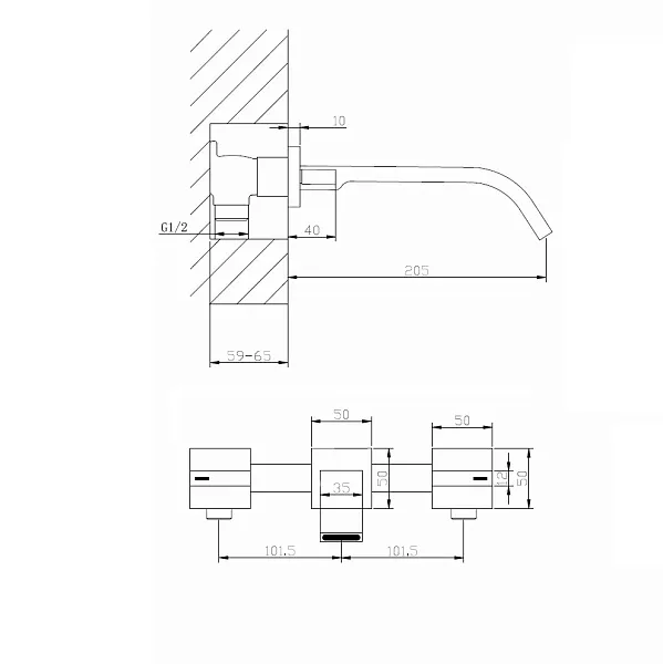 Смеситель для раковины ABBER Wasserfall AF8612B фото 3