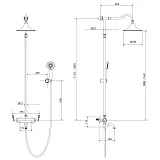 Душевая стойка Lemark Prime LM6162BRG со смесителем фото 2