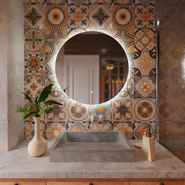 Зеркало Mixline Алон круг 70x70 4620077046853 с подсветкой фото 2