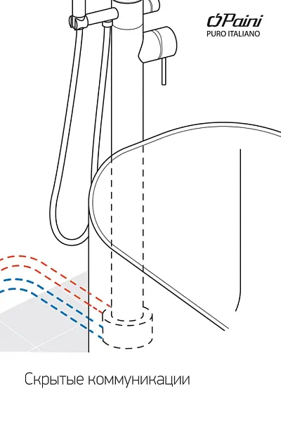 Смеситель для ванны с душем PAINI Cox 78CR136LM фото 7