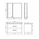 Зеркало Comforty Неаполь 75x80 00004147561CF с полочкой фото 3