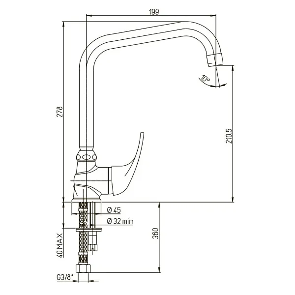 Смеситель для кухонной мойки PAINI Jolly 69CR594ZKM фото 5