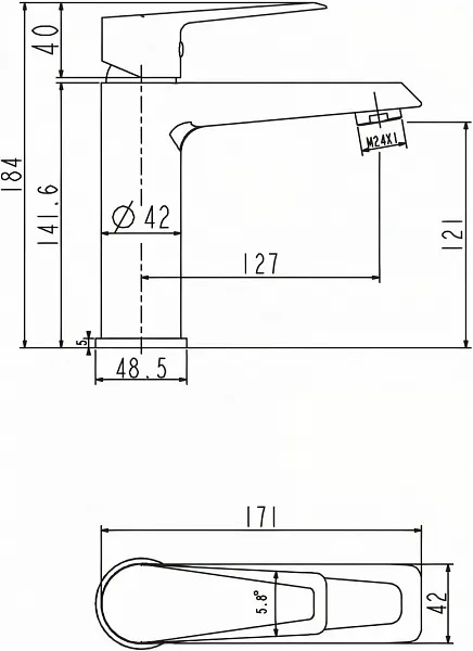 Смеситель BelBagno Saluto SAL-LVM-CRM для раковины фото 3