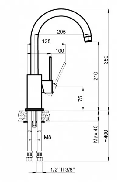 Смеситель Azario Tasco AZ-151644316 для кухонной мойки фото 2
