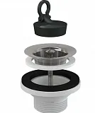 Донный клапан для раковины AlcaPlast A31 хром, черный фото 1
