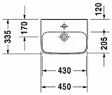Рукомойник Duravit DuraStyle 070845 фото 3