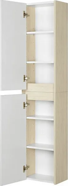 Шкаф-пенал Акватон Сканди 35x80 см белый / светлое дерево 1A255003SDB20 фото 4