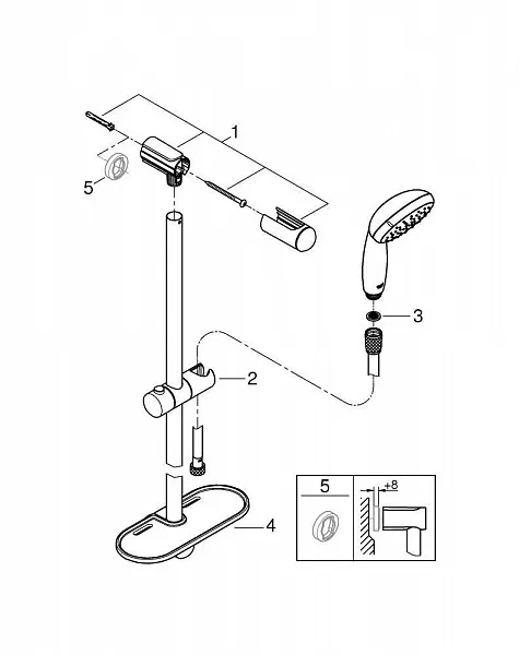 Душевой гарнитур Grohe Tempesta 27926001 фото 4