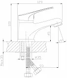 Смеситель Rossinka B B35-11 для раковины фото 2