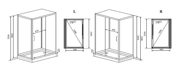 Душевая кабина Timo Premium H-520L фото 2