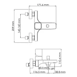 Смеситель WasserKRAFT Naab 8601 для ванны с душем фото 10