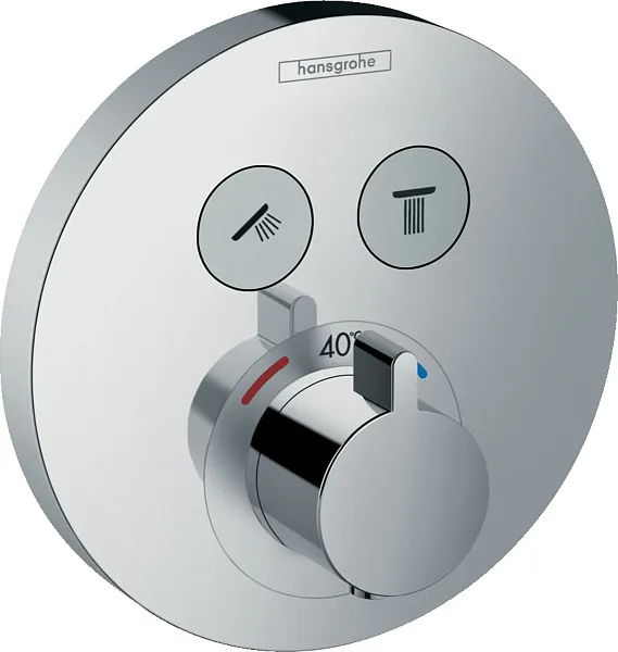 Термостат Hansgrohe ShowerSelect S 15743000 для душа с внутренней частью фото 1