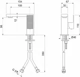 Смеситель Cezares Prizma PRIZMA-LSM2-03/24-W0 для раковины фото 3