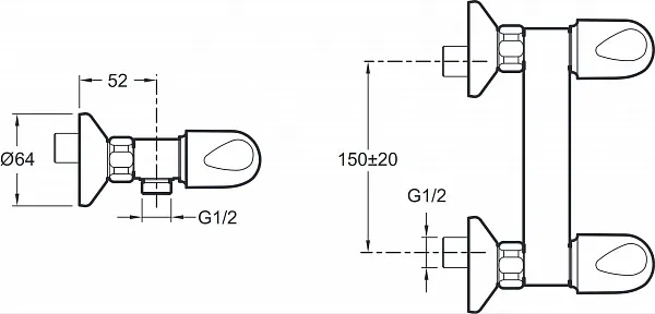 Смеситель Jacob Delafon Galeo E71923-CP для душа фото 2