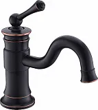 Смеситель Timo Adelia 6061/04F black antique, для раковины фото 1