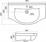 Раковина Santek Эльбрус 91 см 1WH110790 фото 5