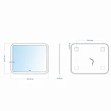 Зеркало Mixline Стив-2 80x100 4620001988211 с подсветкой фото 7