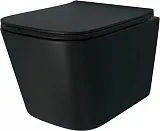 Унитаз подвесной Teymi Eva Pro Vortex Black W00789 подвесной безободковый с микролифтом фото 8