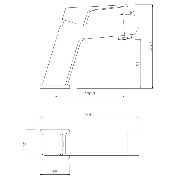 Смеситель для раковины PAINI Torre 98CR205 фото 7