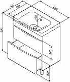 Тумба с раковиной Am.Pm Like 65 напольная, белый глянец фото 10
