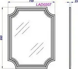 Зеркало Aqwella LaDonna 72x95 LAD0207W фото 3