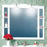 Зеркало Бриклаер Анна 120x99 4627125411359 с полочкой и подсветкой фото 1