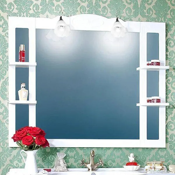 Зеркало Бриклаер Анна 120x99 4627125411359 с полочкой и подсветкой фото 1