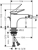 Смеситель Hansgrohe Vivenis 75200670 для биде фото 2