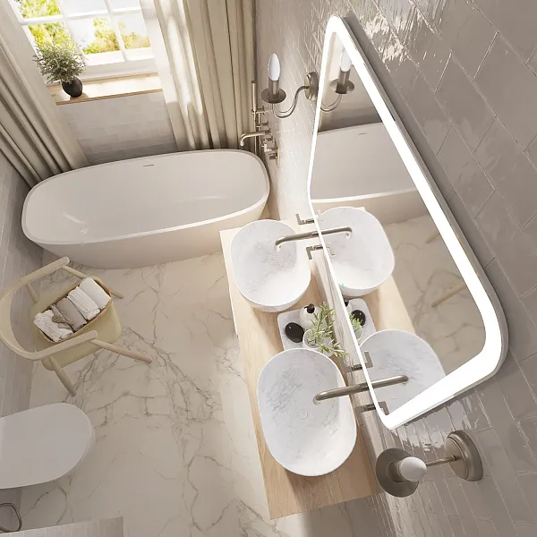 Зеркало Mixline Стив-2 80x100 4620001988211 с подсветкой фото 5