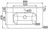 Раковина Iddis 80 см 0108000i28 фото 4