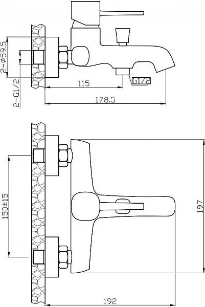 Комплект смесителей 3 в 1 Orange Karl M05-311b фото 7