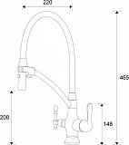 Смеситель ZorG Sanitary ZR 347-6 YF для кухонной мойки фото 2