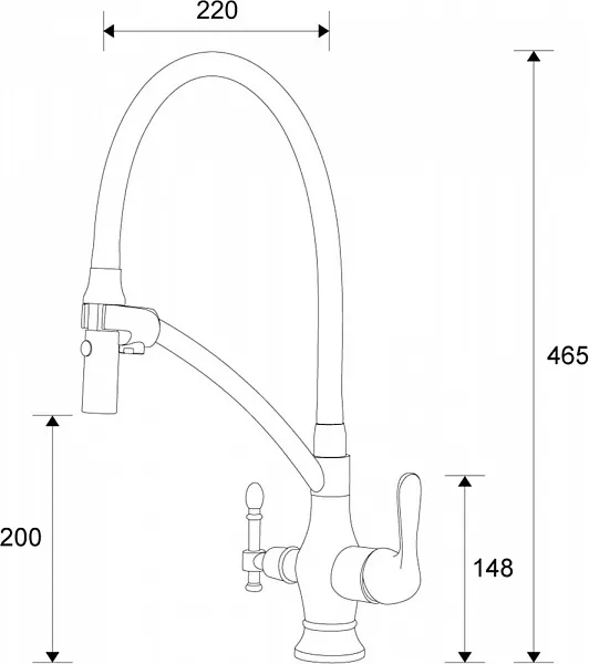 Смеситель ZorG Sanitary ZR 347-6 YF для кухонной мойки фото 2